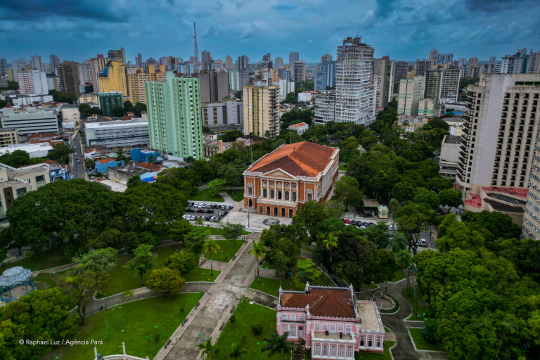 COP 30 leva mais de 10 mil pessoas à capacitação Imagem aérea de Belém/Pará