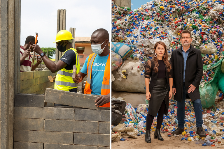 Startup cria tijolos de plástico reciclado para construções sustentáveis